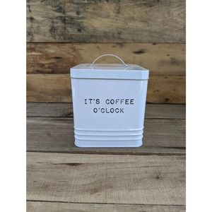 It's Coffee O'Clock Metal Coffee Storage Bin